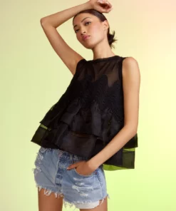 Cynthia Rowley Amelia Organza Top