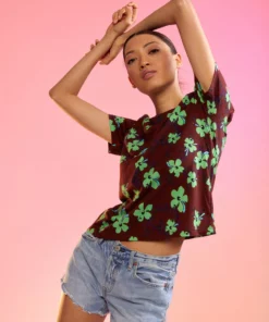 Cynthia Rowley Printed Tee Tops