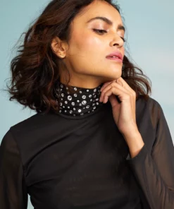 Cynthia Rowley Tops Crystal Embellished Turtleneck 7 Cynthia Rowley Tops Crystal Embellished Turtleneck