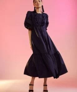 Cynthia Rowley Cyrus Cotton Pintuck Dress