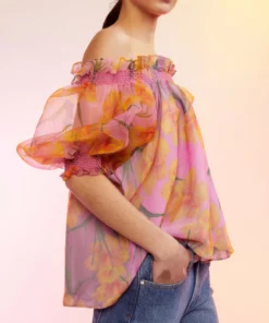 Cynthia Rowley Daffodil Off The Shoulder Top Tops
