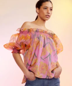 Cynthia Rowley Daffodil Off The Shoulder Top Tops