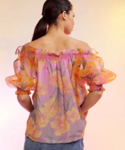 Cynthia Rowley Daffodil Off The Shoulder Top Tops