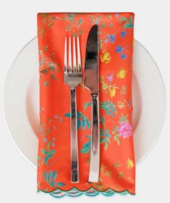Cynthia Rowley Scallop Embroidered Edge Dinner Napkin Home