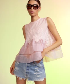 Cynthia Rowley Amelia Organza Top