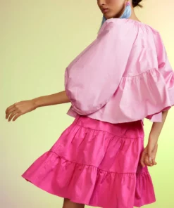 Cynthia Rowley Marrakesh Cotton Tiered Skirt Bottoms