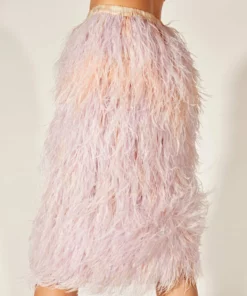Cynthia Rowley Midi Feather Skirt