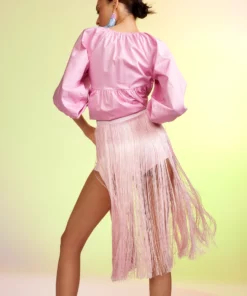 Cynthia Rowley Midi Feather Skirt