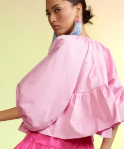 Cynthia Rowley Nomad Polished Cotton Top