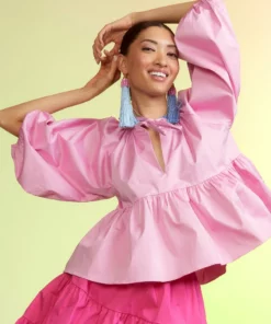 Cynthia Rowley Nomad Polished Cotton Top