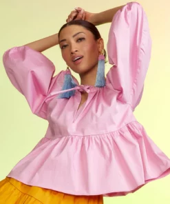 Cynthia Rowley Nomad Polished Cotton Top