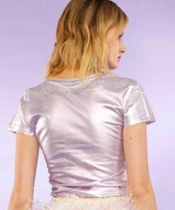 Cynthia Rowley Butterfly Metallic Tee