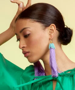 Cynthia Rowley Beaded Tassel Earring