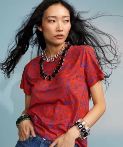 Cynthia Rowley Rylan Printed Tee Tops