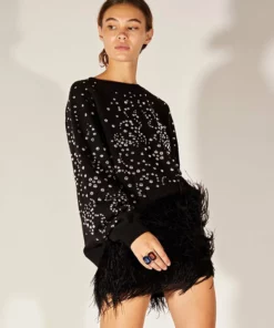 Cynthia Rowley Mini Feather Skirt Bottoms