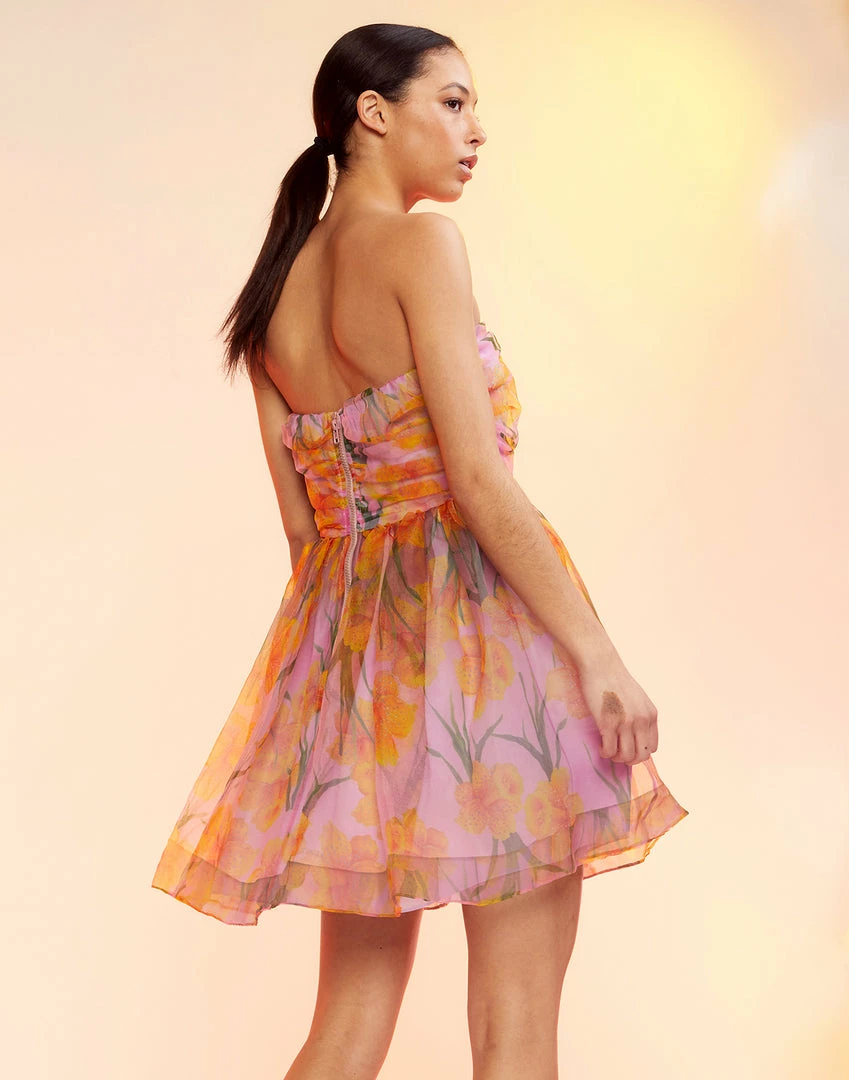 Cynthia Rowley Dresses Daffodil Strapless Organza Dress 2 Cynthia Rowley Dresses Daffodil Strapless Organza Dress