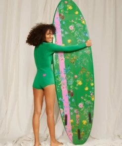 Cynthia Rowley Custom Short Surfboard - Tulips