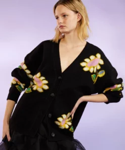 Cynthia Rowley Tops Intarsia Cardigan