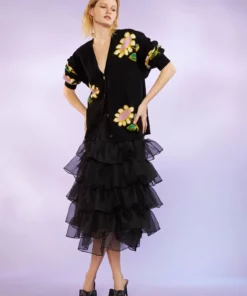 Cynthia Rowley Tops Intarsia Cardigan