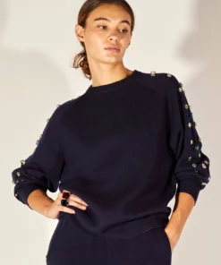 Cynthia Rowley Aspen Rhinestone Sweater Tops