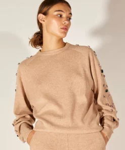 Cynthia Rowley Tops Aspen Rhinestone Sweater