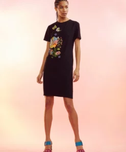 Cynthia Rowley Embroidered Tee Dress