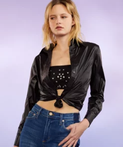 Cynthia Rowley Crystal Mesh Bandeau Top