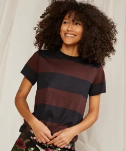 Cynthia Rowley Tops Printed Stripes Tee