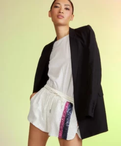 Cynthia Rowley Sequin Running Short Bottoms