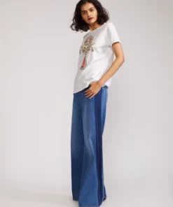 Cynthia Rowley Jewel Metallic Tee Tops