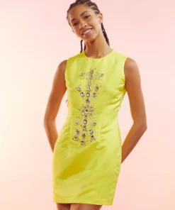 Cynthia Rowley Crystal Fitted Shift Dress Dresses