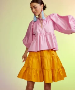 Cynthia Rowley Marrakesh Cotton Tiered Skirt